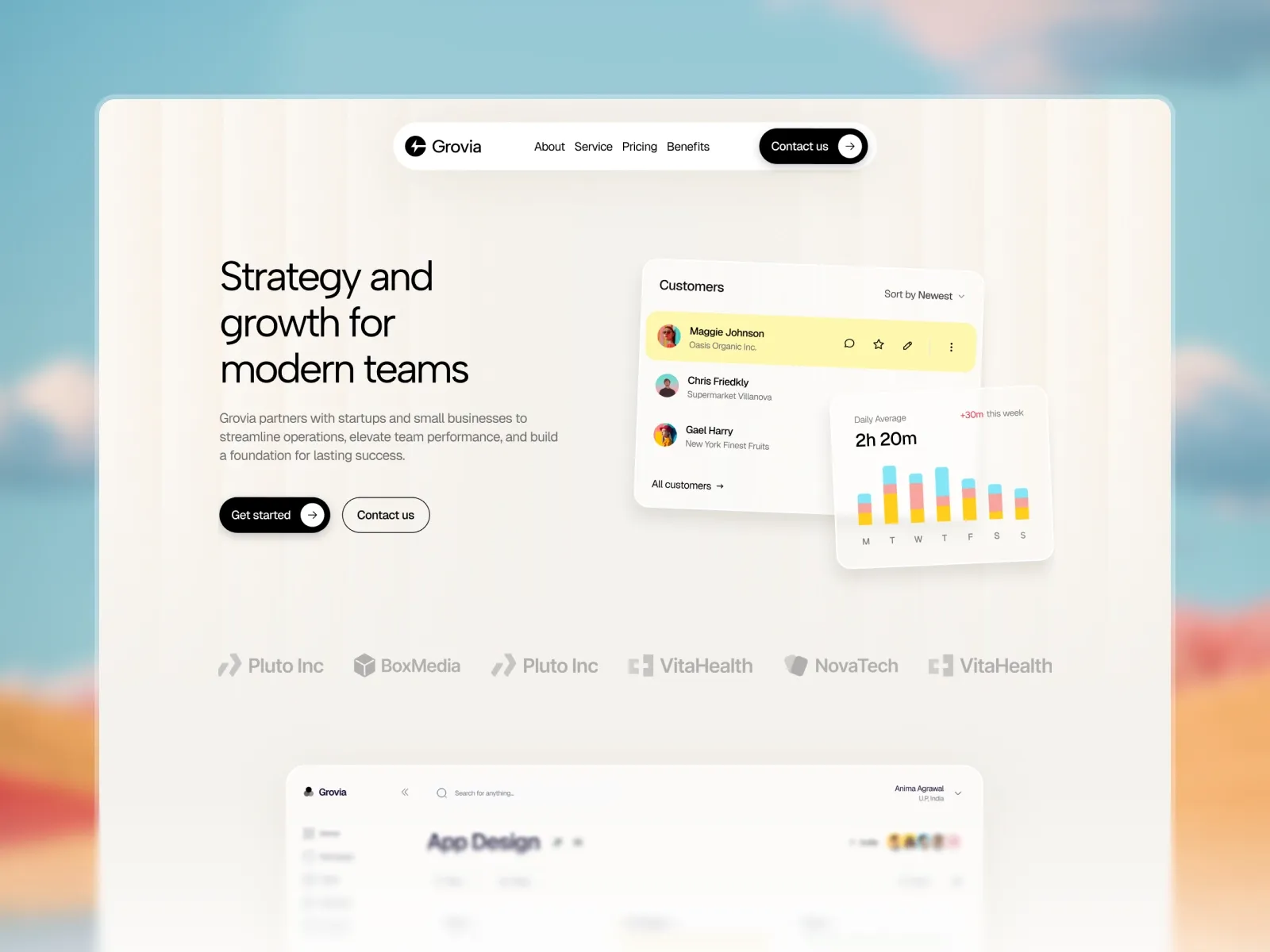 SaaS Growth Website screenshot